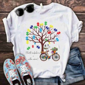 Camiseta autismo plante sabedoria e colha amor