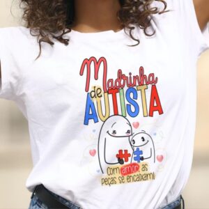 Camiseta madrinha de autista - flork