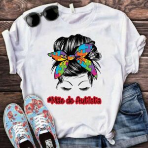 Camiseta mãe de autista laço