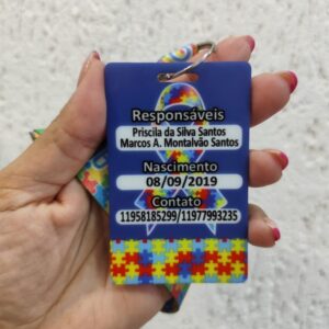 Crachá autismo azul escuro