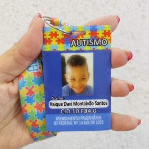 Crachá autismo azul escuro