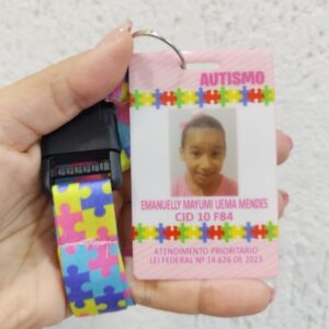 Crachá autismo rosa