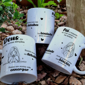 Caneca Deus eu tenho tantas bençãos