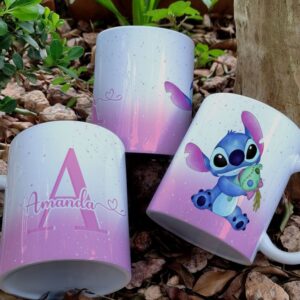 Caneca alfabeto Stitch