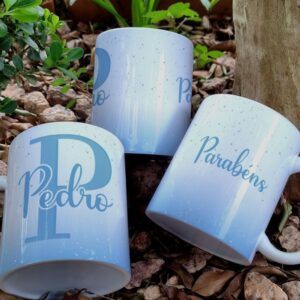 Caneca alfabeto azul