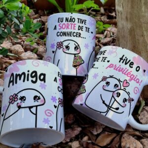 Caneca flork amiga - Privilégio de te conhecer