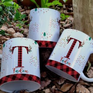 Caneca alfabeto xadrez