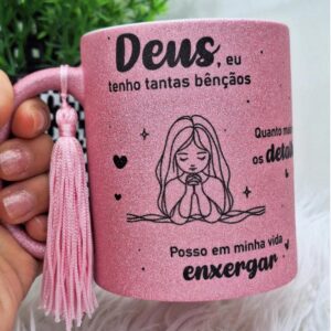 Caneca Deus eu tenho tantas bençãos