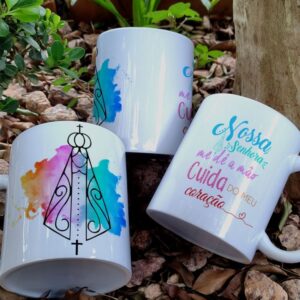 Caneca Nossa Senhora Aparecida - aquarela