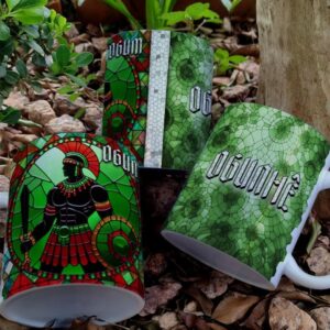 Caneca Ogum - Vitral vermelho