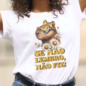 Camiseta Capivarinha - Se não lembro, não fiz