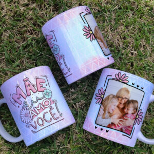 Caneca Mãe eu te amo personalizada com foto
