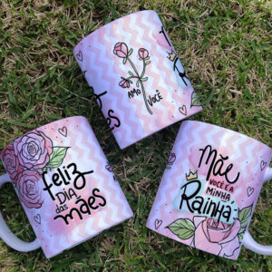 Caneca Feliz dia das mães - Mãe você é minha rainha