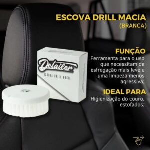 Escova rotativa Drill Macia, Média ou Agressiva Para Furadeira Politriz Detailer