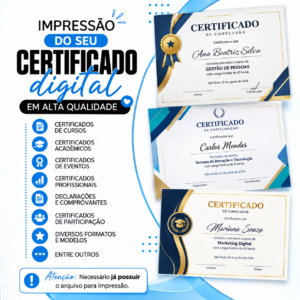 Impressão de certificados